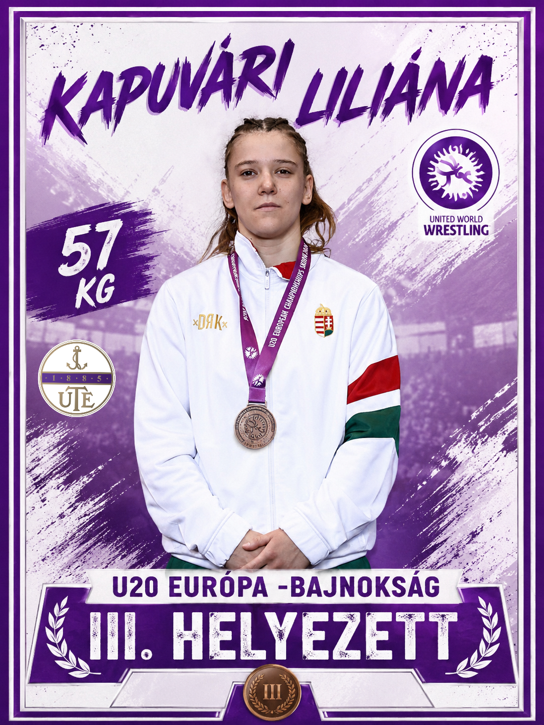 Kapuvári Liliána U20 Európa-bajnoki bronzérmes birkózó portréja